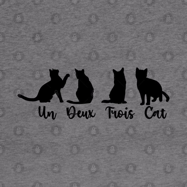 Un Deux Trois Cat Tshirt,Cat Tee, Gifts for Cat Lovers, Cat Lady Gift by AE Desings Digital